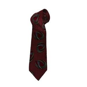 Bugatti Mens Italian Silk Tie‎ Red Design